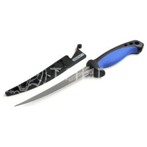 Нож разделочный "СЛЕДОПЫТ", прорезиненная ручка, дл. клинка 150 мм, в чехле/60/  PF-PK-21