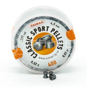 Пули 4,5мм Люман Classic Pellets Sport 0,52г (400шт)