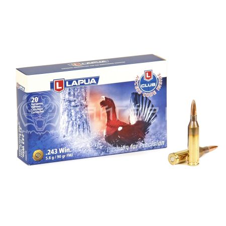 Патрон .243 Win Lapua FMJ 5,8г/90гр (20шт)