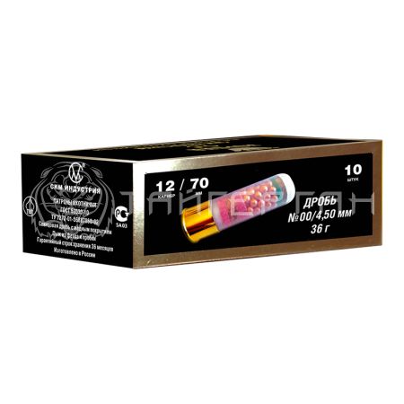 Патрон 12/70 №00 36г б/к Корона СКМ (10/100)