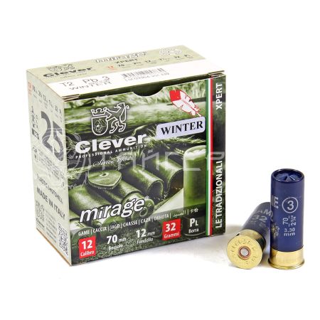 Патрон 12/70 №3 32г Mirage T2 Xpert Game Winter Clever (25/250)