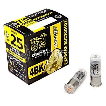 Патрон 12/70 картечь 8,6 34г Clever (25/250)