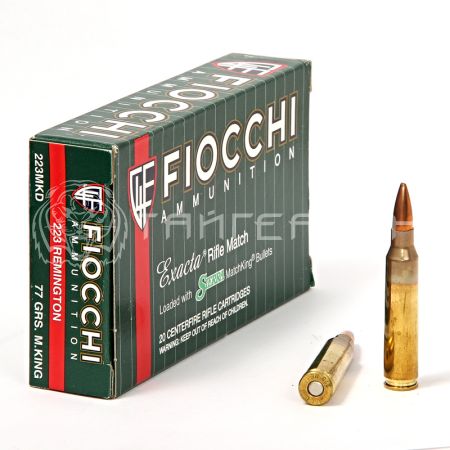 Патрон .223 Rem Fiocchi SIERRA Extra MK HPBT 5,0г/77гр (20шт)