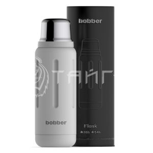 Термос для напитков, вакуумный, бытовой, тм "bobber". Объем 770 мл. Артикул Flask-770 Sand Grey
