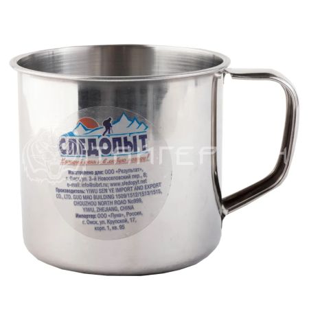 Кружка "Следопыт" нерж. d 8 см, 350 мл/360/  PF-CWS-P36