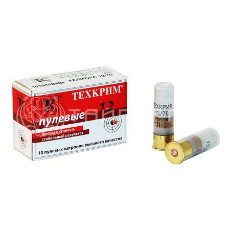 Патрон 12/70 пуля Ленинградка Л-2 28г Техкрим (10/240)