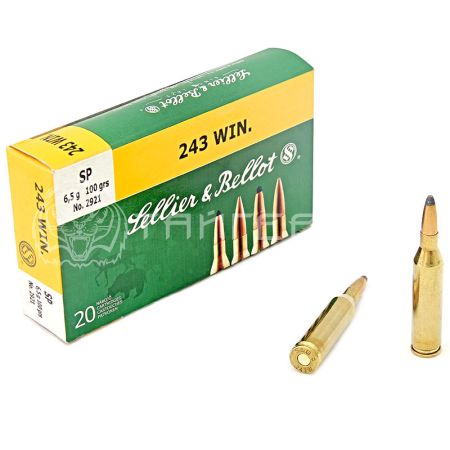 Патрон .243 Win S&B SP 6,5г/100гр (20шт)
