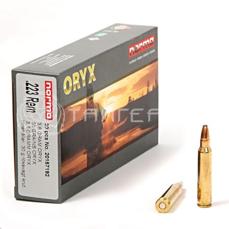 Патрон .223 Rem Norma Oryx FMJ 3,6г/55гр (20шт)