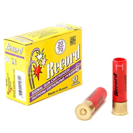 Патрон 20/70 сигнальный красный Рекорд (10/250)