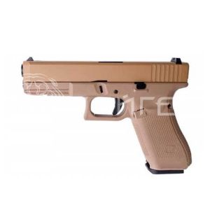 Пистолет пневм. Green GAS WE GLOCK-17 gen5, к.6 металл слайд, сменные накладки, WE-G001VB-TAN