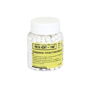 Шарики 6мм ActionAir 0,12г (банка 400 шт) (цвет в ассортименте)