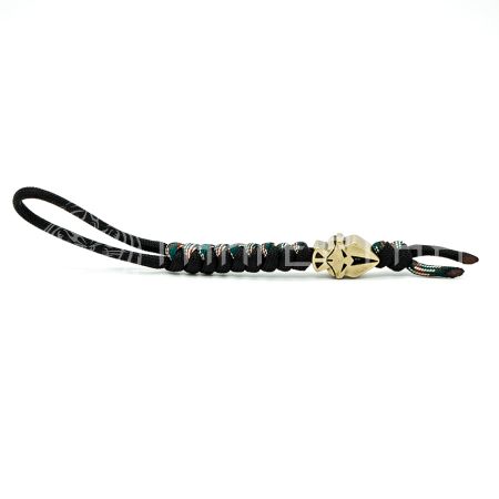 Темляк для ножа с бусиной "Спартанец" (черный, хаки)