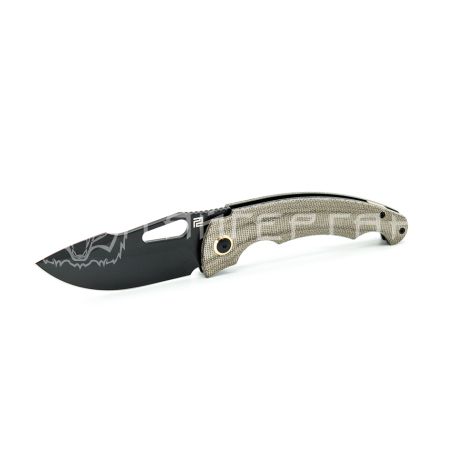 нож складной, рукоять микарта, черный клинок AR-RPM9 1860P-BODG