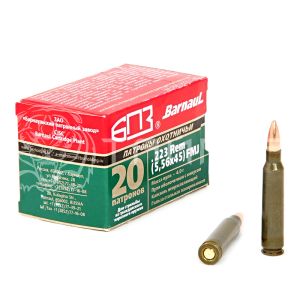 Патрон 5,56х45 БПЗ FMJ 4,0г/62гр об. лак. гильза (20/500шт)