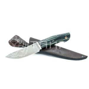 Нож Кайман, ст.М398, мельхиор, микарта