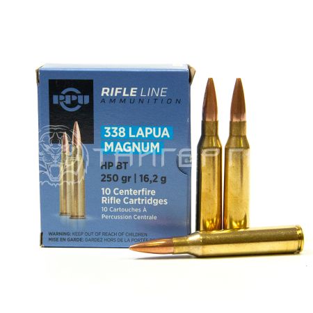 Патрон .338 Lapua Mag PPU HP BT 16,2г/250гр (10шт)