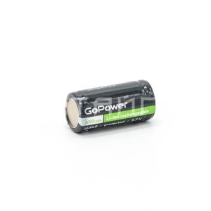 Аккумулятор Li-Fe GoPower 16340 PK1 3.7V 650mAh  c защитой (1/8/50/400)