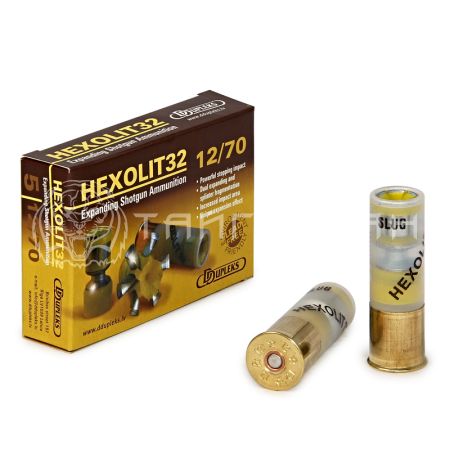 Патрон 12/70 пуля Hexolit 32г DDupleks (5/250)