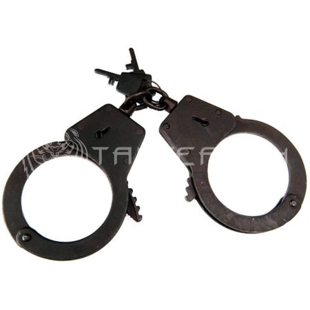 Наручники КРАБ ворон. (с фиксат. два ключа) 