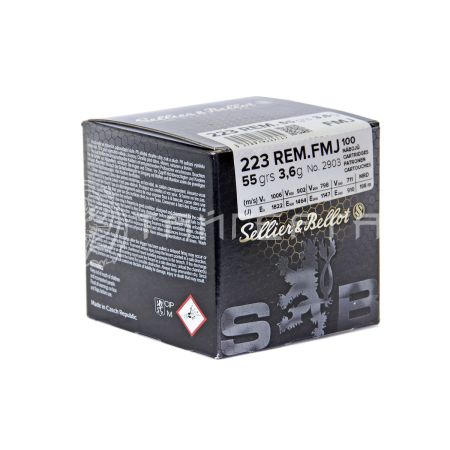 Патрон .223 Rem S&B FMJ 3,6г/55гр (100шт)