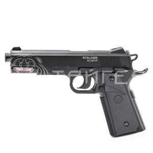Пистолет газобалон. CO2 Stalker SC1911P к. 6 пластик до 105 м/с
