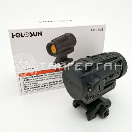 Прицел коллимат. Holosun ARO-RD2 Red Dot, точка 2МОА, подсв.12(+NV), IP67