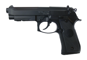 Пистолет газобалон. CO2 Stalker S92ME (аналог Beretta 92) к.4,5 металл, черный, карт. коробка
