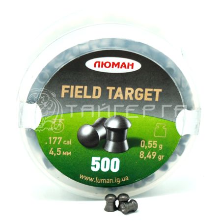 Пули 4,5мм Люман Field Target 0,55г круглая головка (500шт)