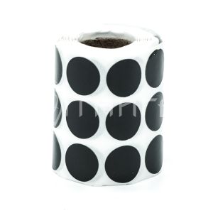 Мишень бумажная самоклеющаяся Круг 2,5 cm проявляющая попадание 5435B (черные)