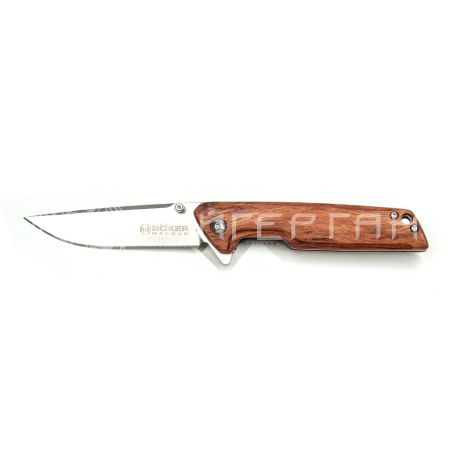Нож складной Boker BK01MB723 Straight Brother Wood дерев. рук-ть, клинок 440А