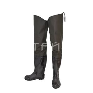 Сапоги забродные СЛЕДОПЫТ ПВХ цельнолитые, р. 44, цв. олива/4/ PF-PB-F22