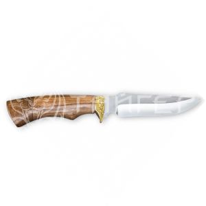 Нож Следопыт, ст 65х13 литье, рукоять из ценных пород дерева