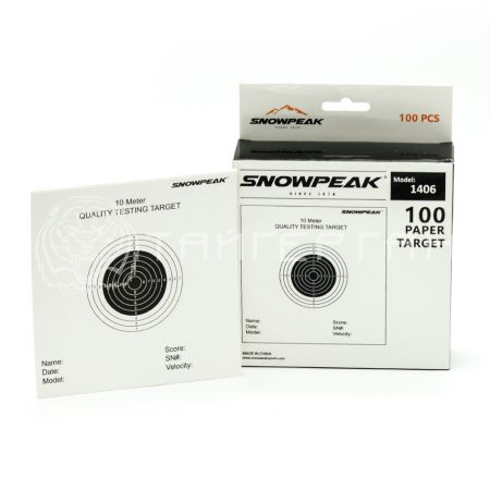 Мишень Snowpeak 1406 бумажная 100шт в уп.