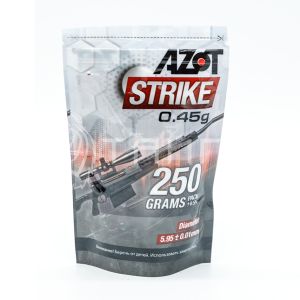 Шарики 6мм AZOT STRIKE 0,45г белые (0,25 кг. пакет)