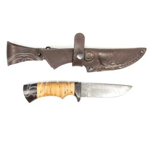 Нож Егерь, дам ст, береста , граб