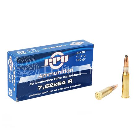 Патрон 7,62х54 PPU SP 11,7г/180гр п/об. (20шт)