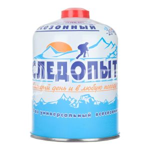 Газ для порт. плит «СЛЕДОПЫТ», метал. баллон, 450 г,  резьб., (всесезонный) КОРЕЯ/12/  PF-FG-450