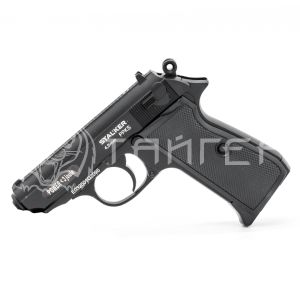 Пистолет газобалон. CO2 Stalker PPK (аналог Walther PPK/S) к.4,5 металл, черный, карт. короб