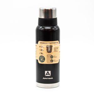 Термос Арктика 106-1200 1.2л.  106-1200С с ситечком (чёрный)