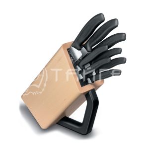 Набор ножей кухон. Victorinox Swiss Classic (6.7173.8) компл.:8шт с подставкой черный подар.коробка