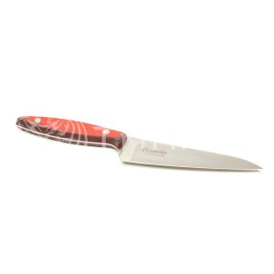 нож кухонный ALEXANDER M AUS-8 RED G10 (Satin, Black-Red G10 Handle)