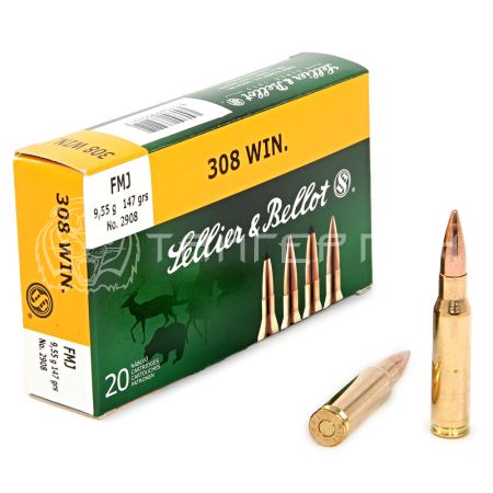 Патрон .308 Win S&B FMJ 9,55г/147гр (20шт)