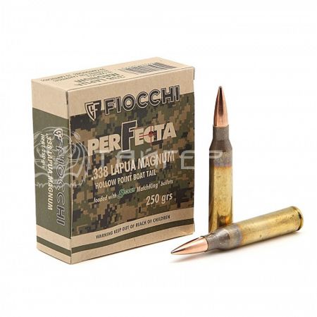 Патрон .338 Lapua Mag Fiocchi HPBT 19,44г/300гр (10шт)